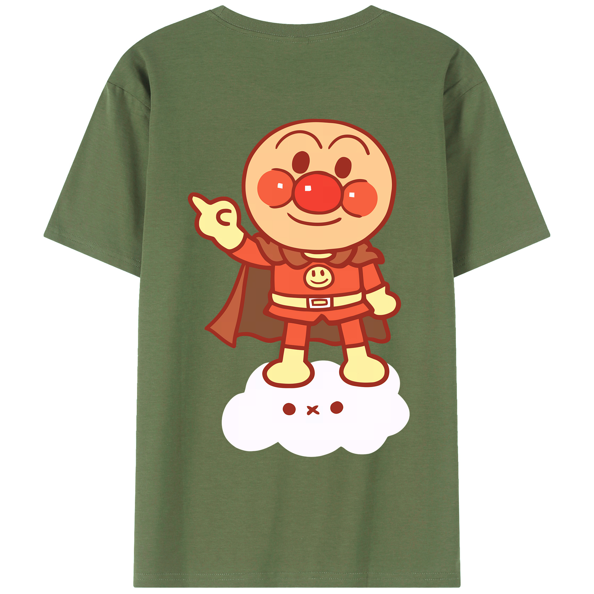 （画像用） アンパンマン Anpanman 綿100％ メンズ半袖Tシャツ（バックプリント） 通気性